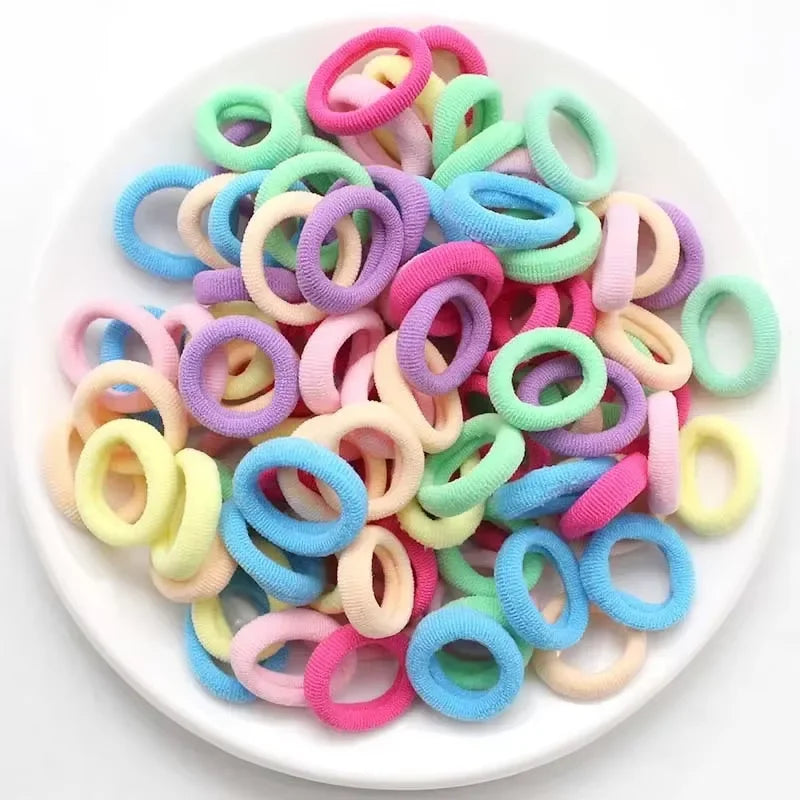 300pcs Girls Colorful Elastic Hair Bands Soft Bulk Pack - Smarsty