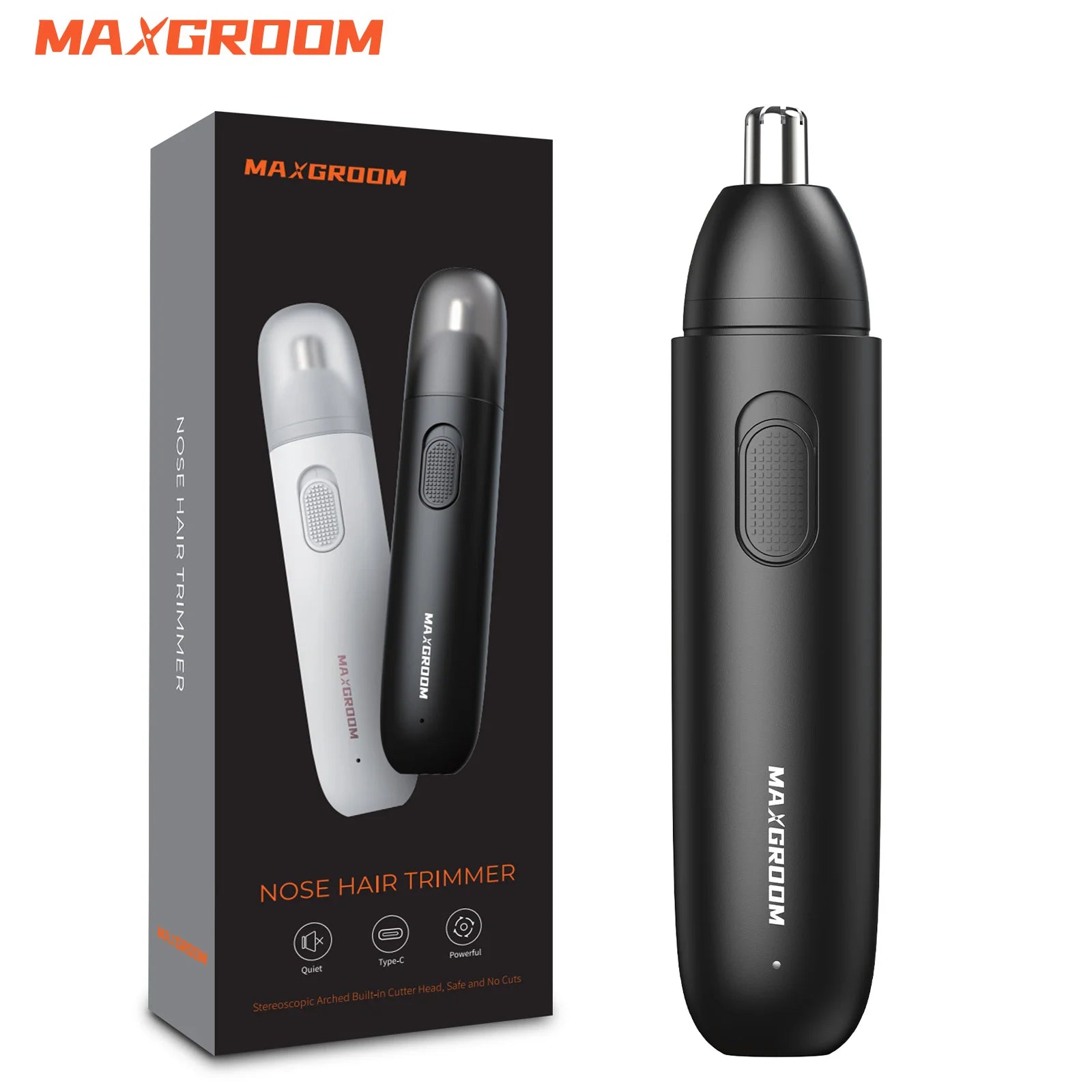 MAXGROOM Nose Hair Trimmer for Men Rechargeable 360 Rotating Dual-Blade Electric Shaver Eyebrows Nose Hair Trimmer Painless Safe - Smarsty