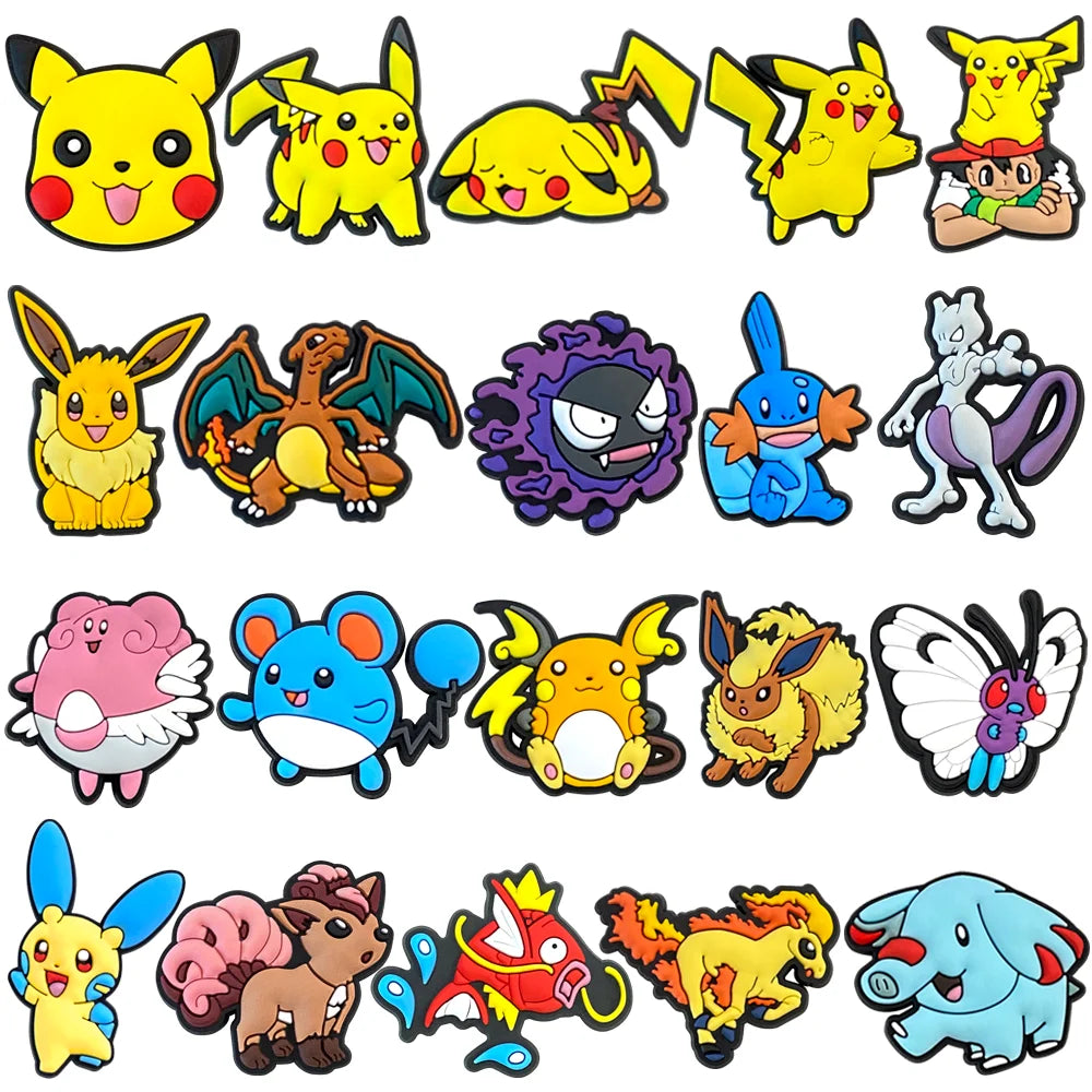VC Decoration Buckle DinMINISO Pokemon Shoe Charms Posaur Sandals Accessories Male and Female Children Gifts