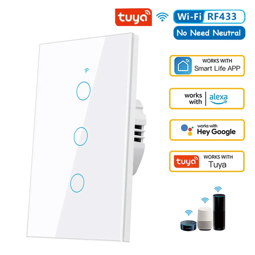 Tuya WiFi Smart Wall Switch with Voice Control - Smarsty