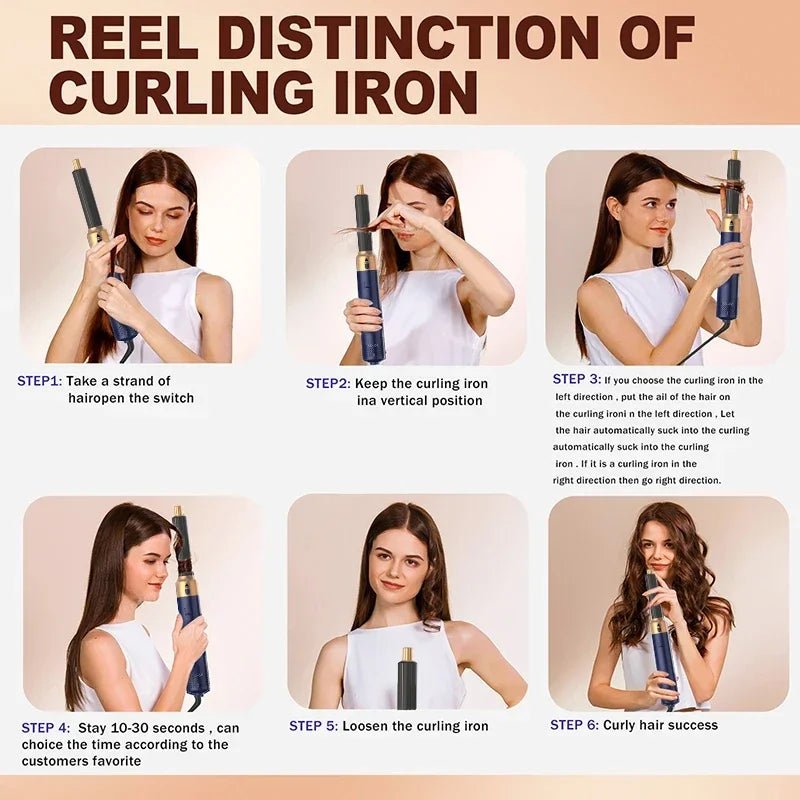 5 In 1 Hair Dryer Hot Air Comb For Styling - Smarsty