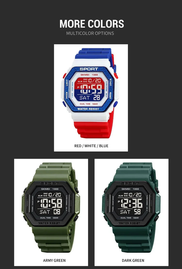 Skmei 1988 Waterproof Digital Sport Watch for Men - Smarsty