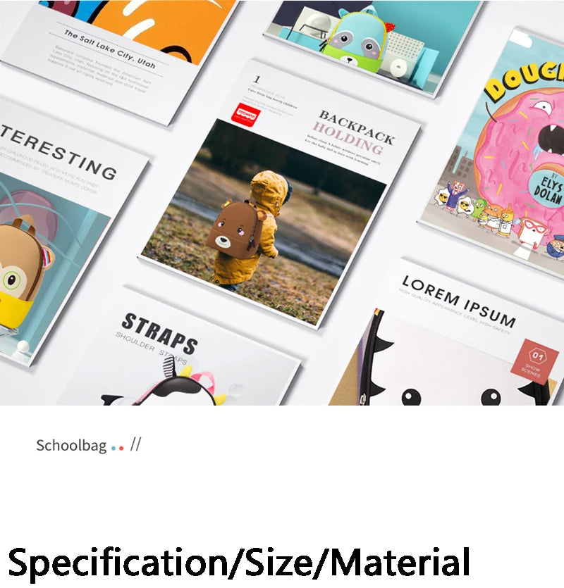 3D Biomimetic Animal Kids Backpack School Bag For Daily Use - Smarsty