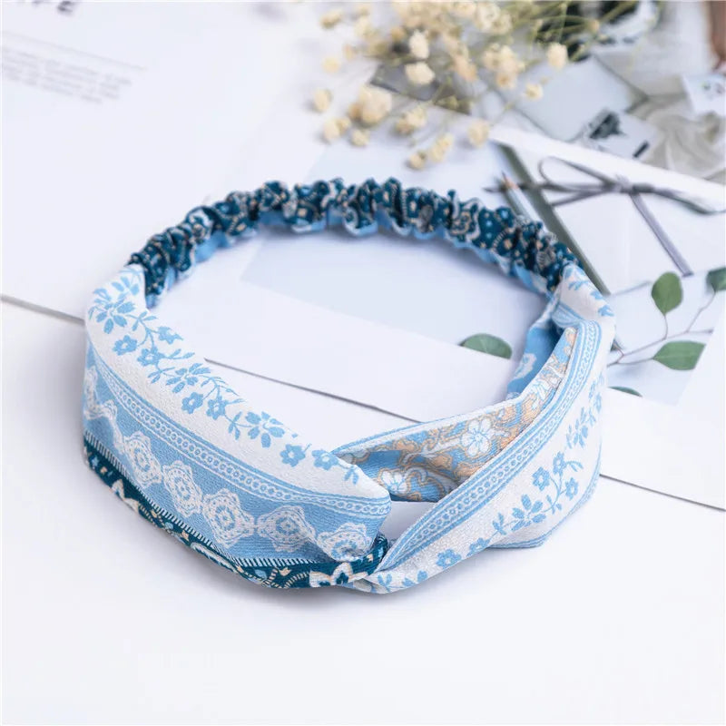 Bohemian Print Headbands For Women Vintage Turban Comfort - Smarsty