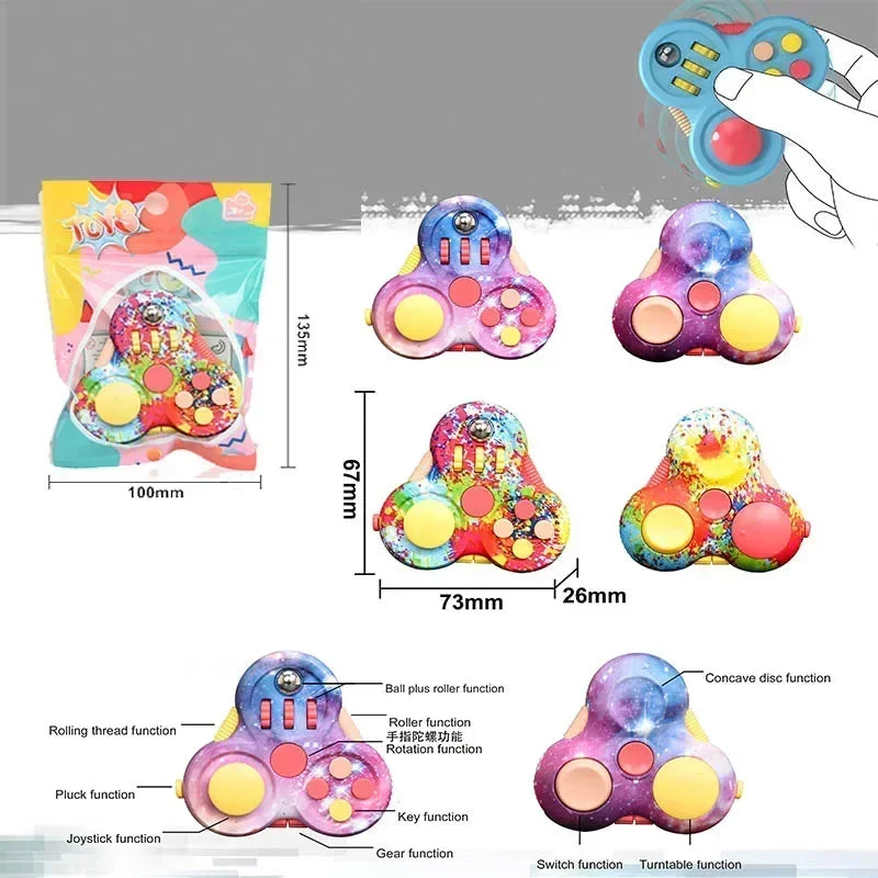 Rotating Magic Bean Adult Antistress Fidget Toy Autism ADHD Stress Relief Fingertip Toys For Kids Fidget Pad by Smarsty