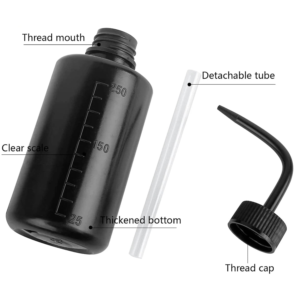 1PCS Tattoo Washing Bottle Clean Squeeze Bottle Eyelash Extension Cleaning Laboratory Measuring Bottles Plastic Makeup Tool - Smarsty