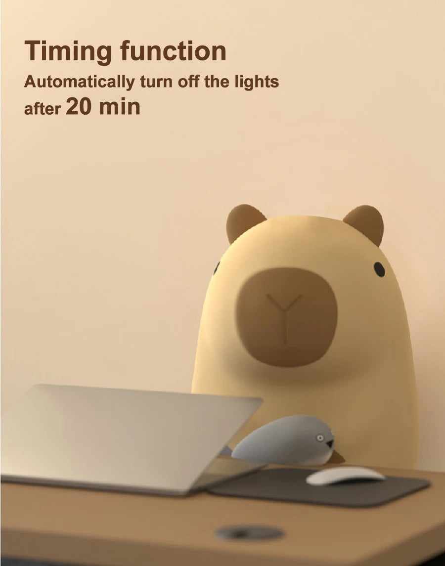 Cute Penguin Night Light Rechargeable Silicone Lamp for Kids - Smarsty