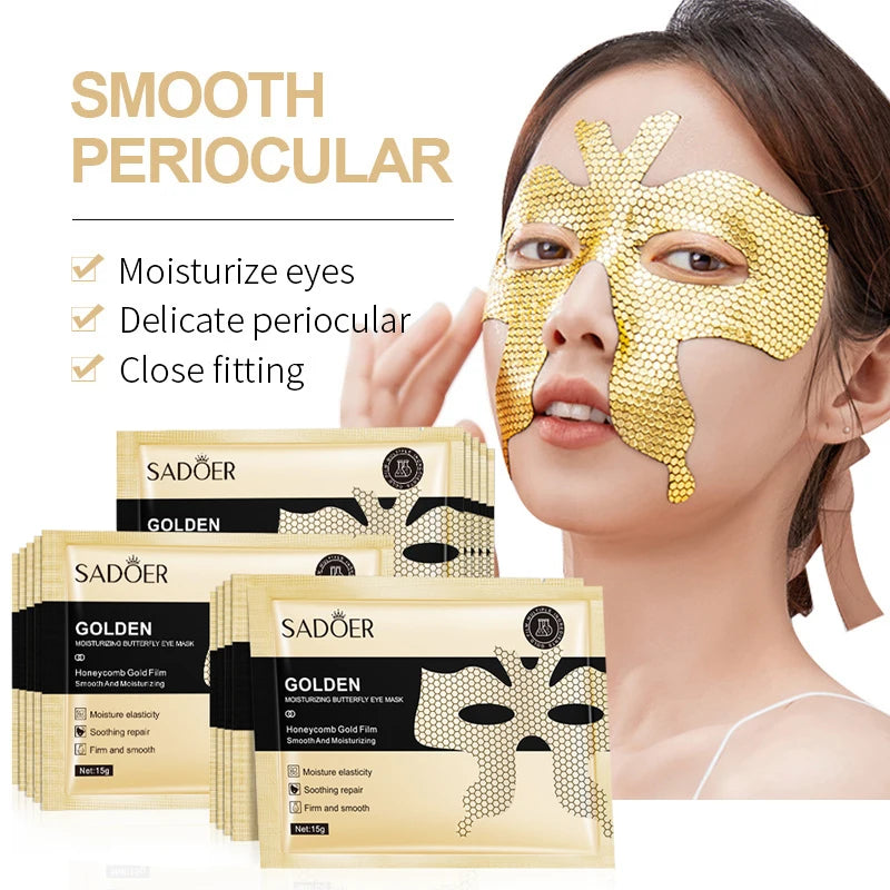 10pcs SADOER Golden Collagen Eye Masks for Dark Circles - Smarsty