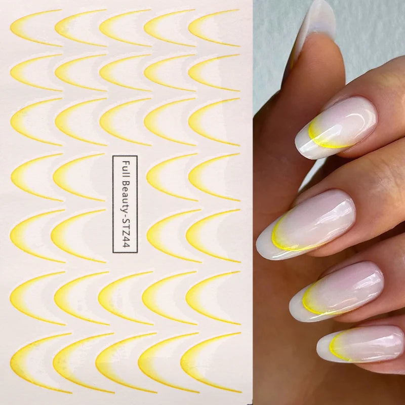 Gradient French Nail Art Stickers for Stunning Ombre Manicures - Smarsty