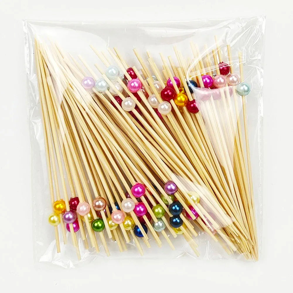 Wedding Pearl Wooden Skewers for Party Snacks - Smarsty