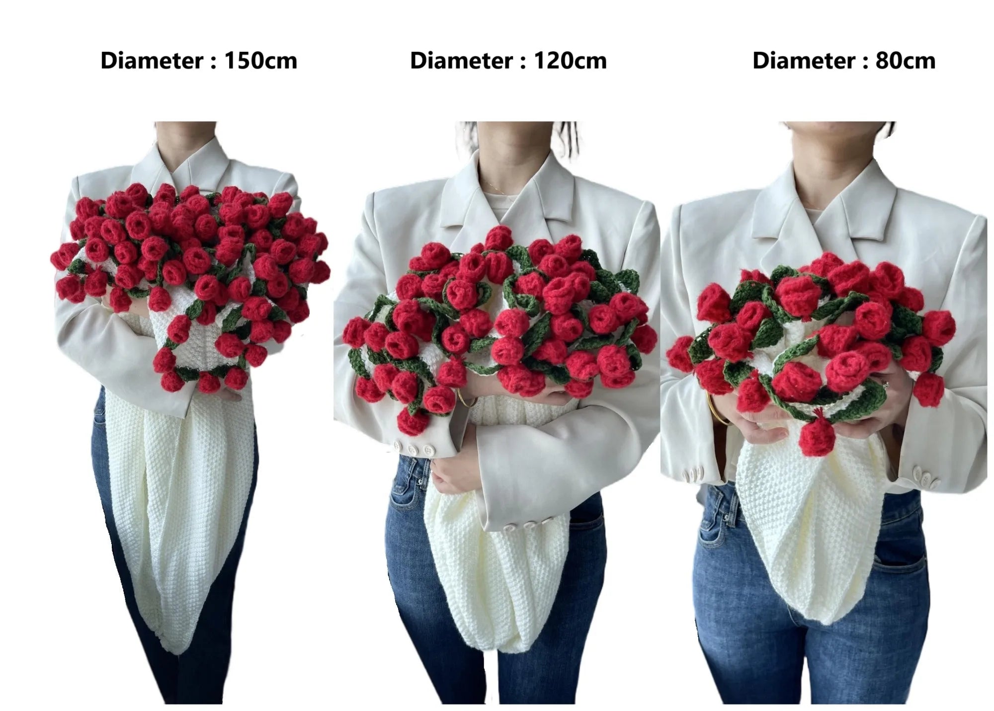 Handmade Crochet Rose Blanket for Cozy Comfort - Smarsty