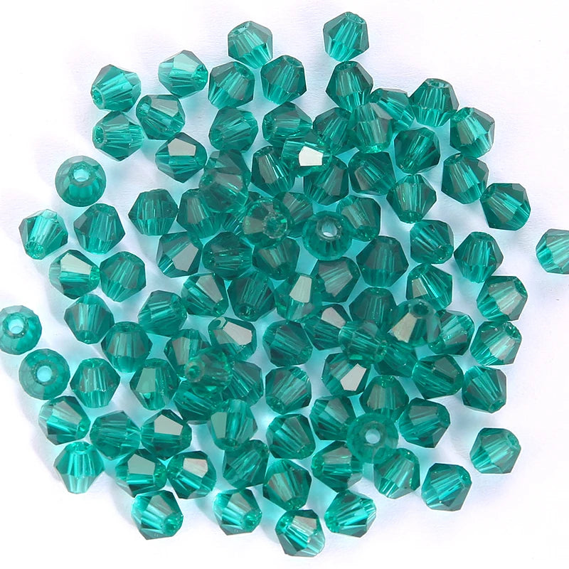 100Pcs 4MM Glass Bicone Beads for Jewelry Making - Smarsty