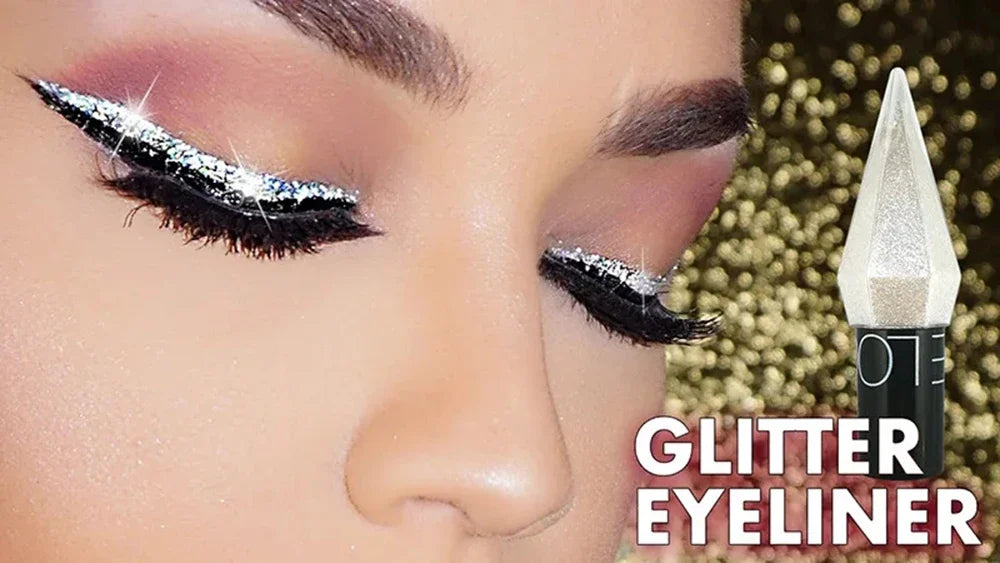 Waterproof Glitter Eyeliner Long Lasting Rose Gold Shine - Smarsty