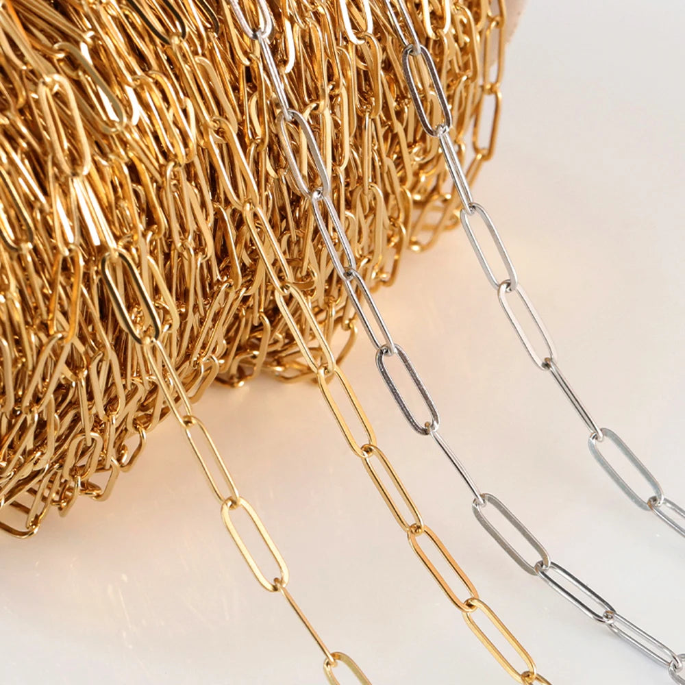 No Fade 2 Meter Stainless Steel Chain For Jewelry Making - Smarsty