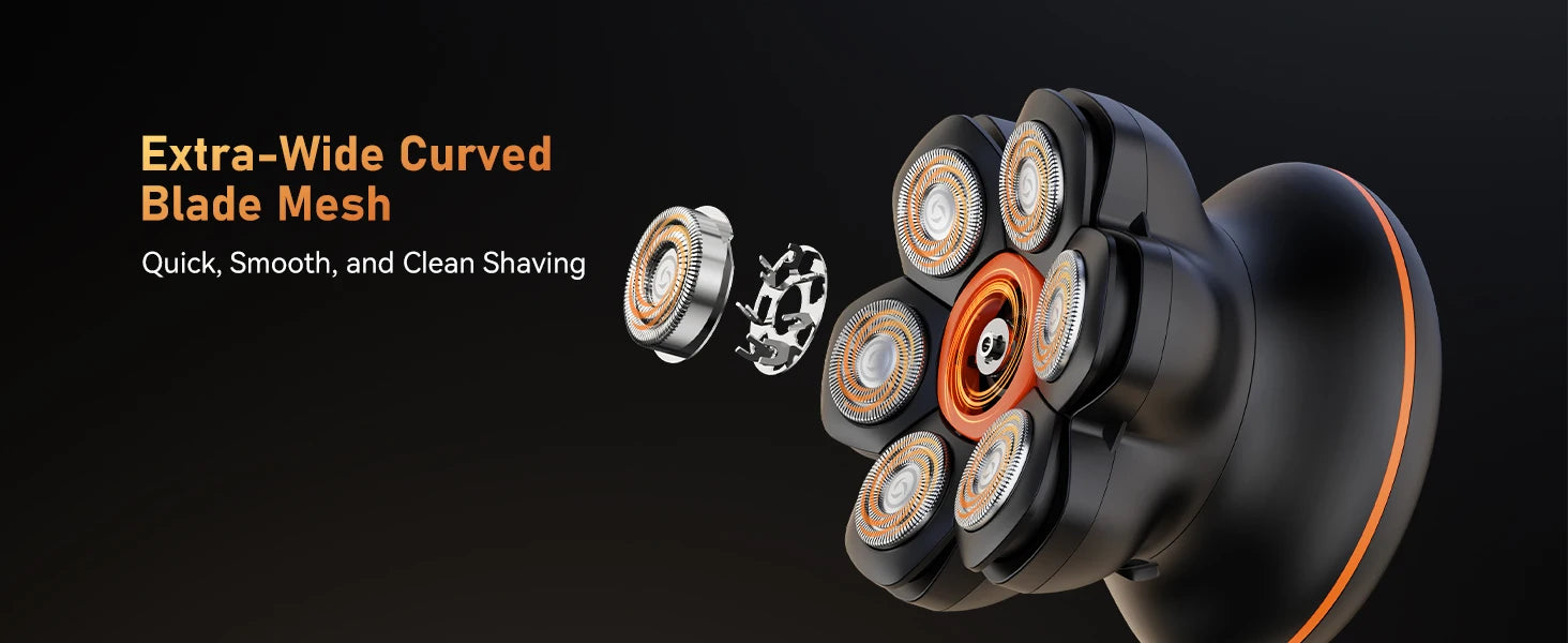 MAXGROOM 7D Head Shaver for Bald Men IXP6 Waterproof USB Rechargeable Electric Hair Trimmer Beard Floating Blade Magnetic Razor