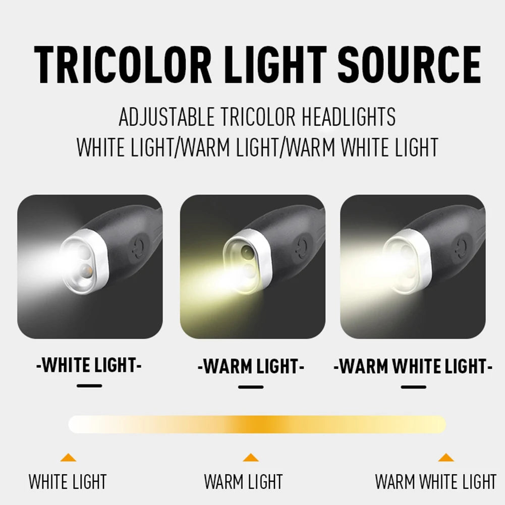 LED Neck Reading Light Bendable Arms Reading Lamp Hands Free Flashlight Rechargeable for Night Running Walking Knitting Camping