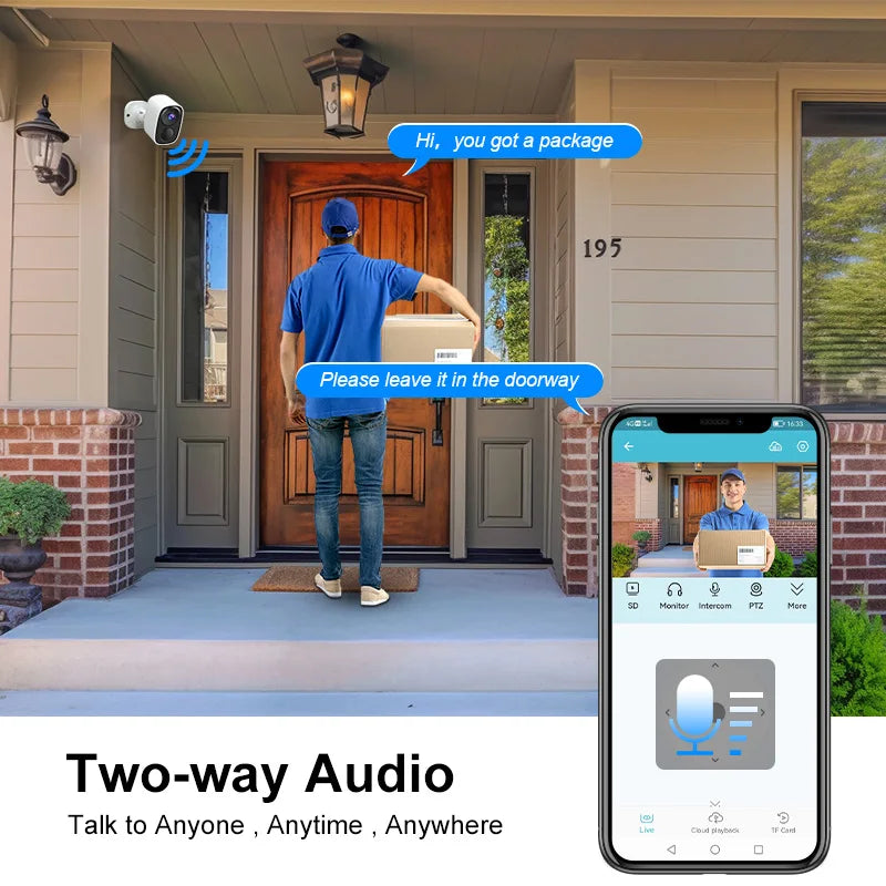 Vstarcam 2K Solar Security Cameras Wireless Outdoor Battery Powered Security Camera PIR Motion Alarm Cloud Storage Two Way Audio