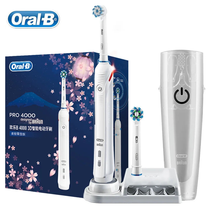Oral B Electric Toothbrush Pro 4000 with Pressure Sensor - Smarsty