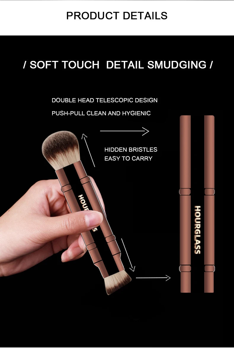 Hourglass No 26 Double Head Retractable Foundation Brush - Smarsty