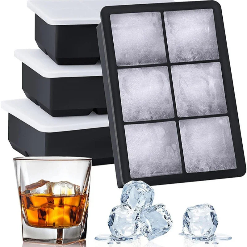Large Food Grade Silicone Ice Cube Tray Mold - Smarsty