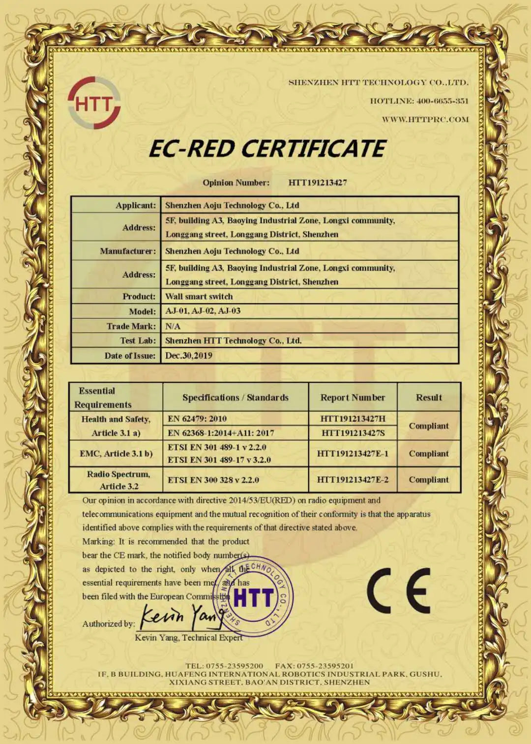 Smart WiFi Touch Light Switch with Remote Control - Smarsty