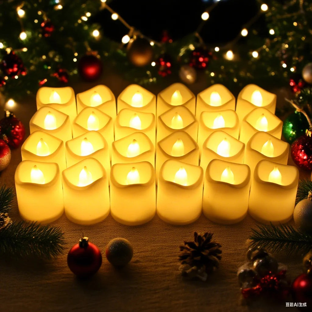 Flameless LED Electronic Candle Lights Creative Wishing Led Tea Lamp Warm White Halloween Wedding Christmas Decor Candle Light