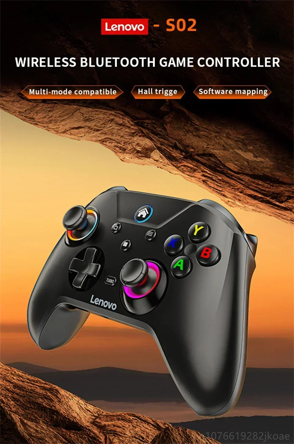 Lenovo S02 Wireless Game Controller with Dual Vibration - Smarsty