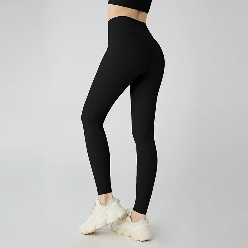 Naked feeling Yoga Leggings Women High Waisted Hip Lifting Fitness Leggings Running Cycling Pants Breathable Sports Leggings - Smarsty