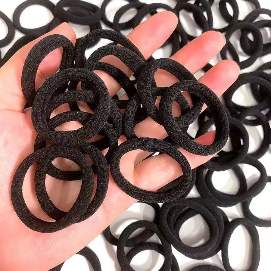 50 Pack Nylon Scrunchies Soft Stretchy Hair Ties Gentle - Smarsty