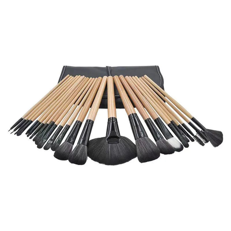 Free Gift Bag and Sponge for 24 pcs Makeup Brush Sets Cosmetics Brushes Eyebrow Powder Foundation Shadows Make Up Tools