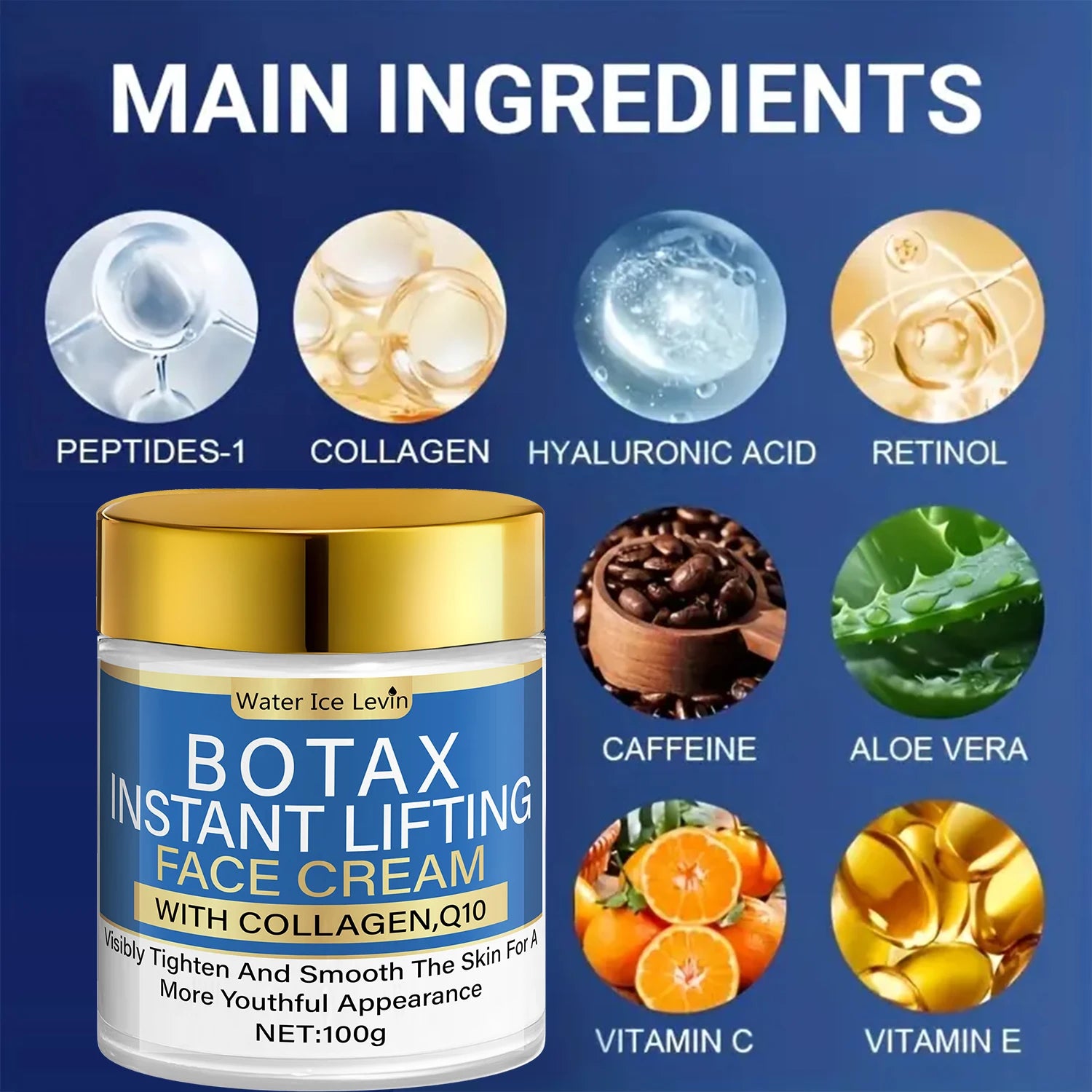 Instant Lifting Face Cream | Collagen + Q10 Boost | Visibly Tighter & Smoother Skin - Smarsty