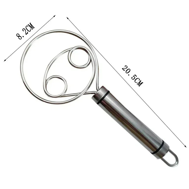 Danish Dough Whisk with Wooden Handle for Easy Mixing - Smarsty