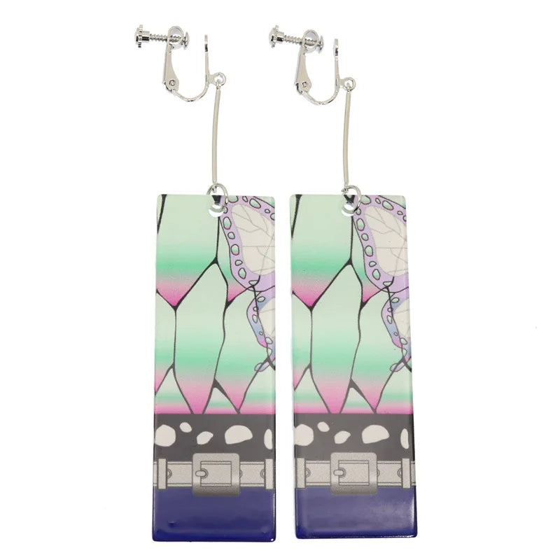 Acrylic Tanjiro Earrings for Women Anime Cosplay Jewelry - Smarsty