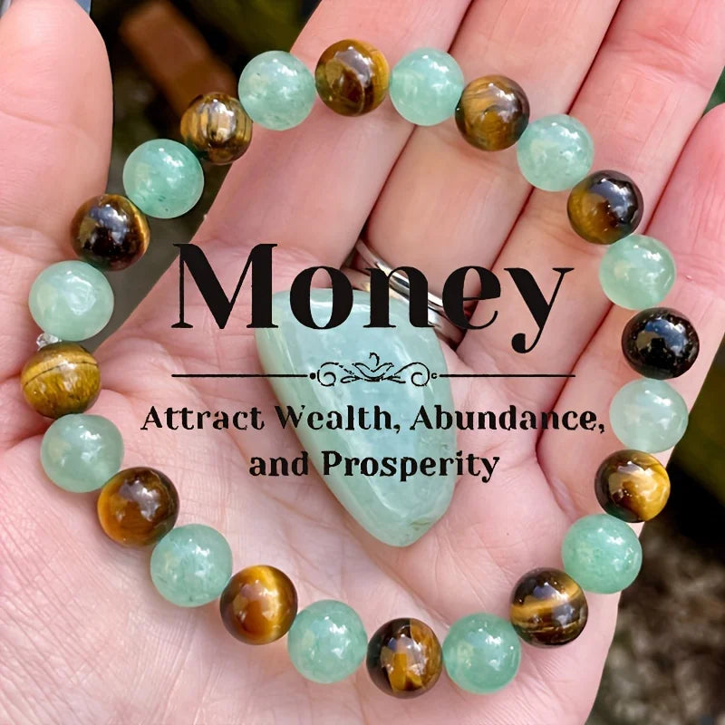 Healing Green Aventurine Tiger Eye Bracelet for Good Luck - Smarsty