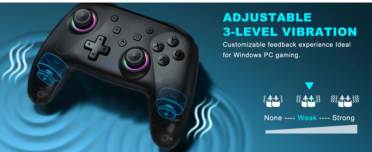 Dinofire Wireless Bluetooth RGB Controller for Nintendo Switch - Smarsty