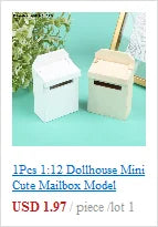 Miniature Dollhouse Furniture Set For Dolls House Mini Toy Kit Accessories TV Kitchen Home Fridge Kids Pretend Play Diy Figurine by Smarsty