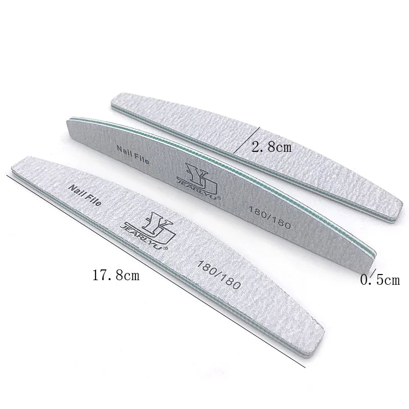 5Pcs Nail File Set with Mixed Grits for Professional Manicure - Smarsty