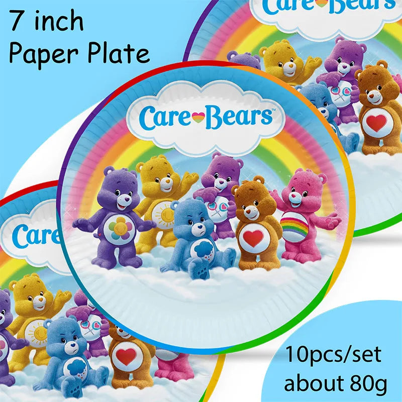 Miniso Care Bear Birthday Party Supplies Set - Smarsty