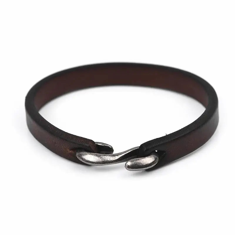 Vintage Genuine Leather Wrap Bracelet Durable Punk Wristband - Smarsty