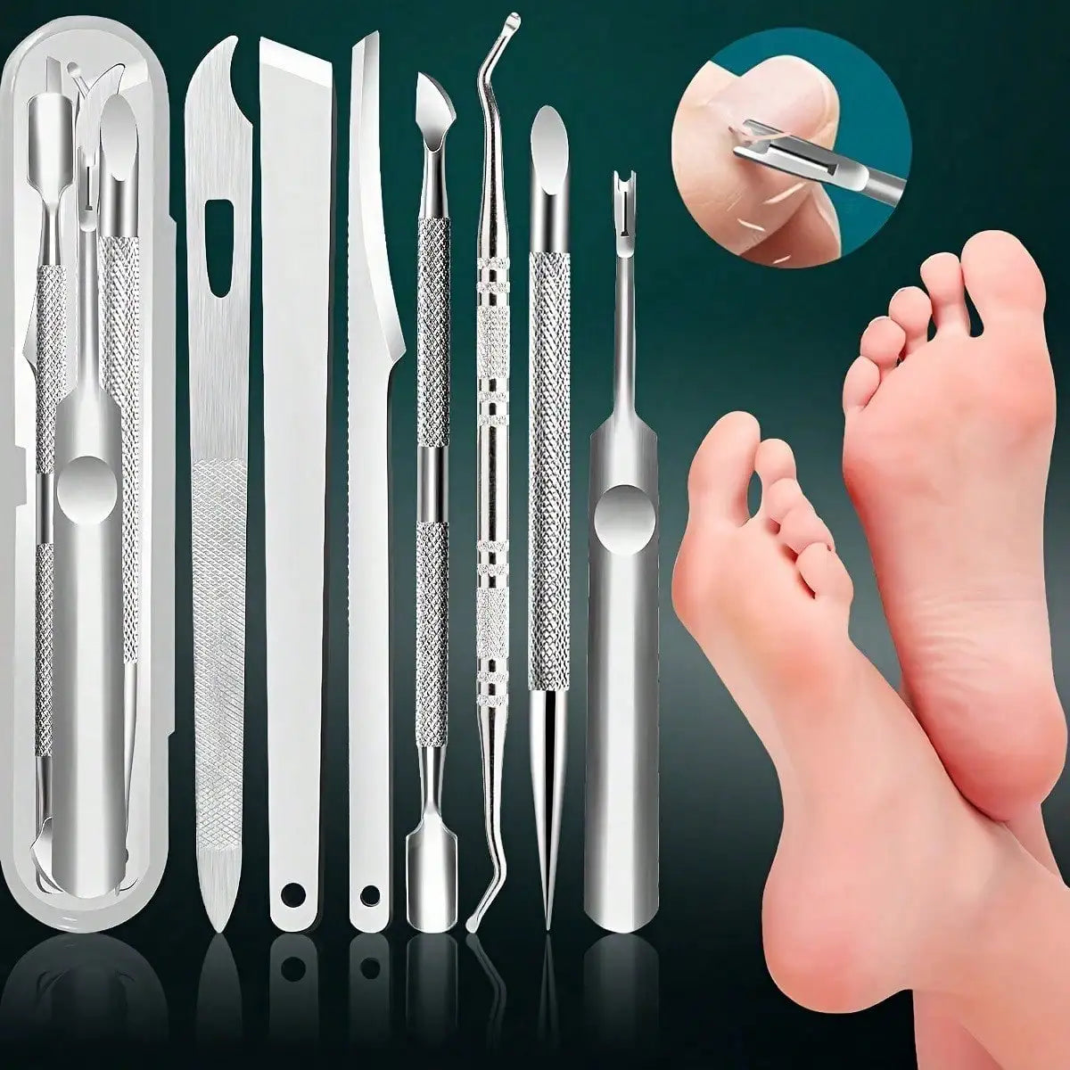Stainless Steel Nail Care Set for Smooth Cuticle Removal - Smarsty