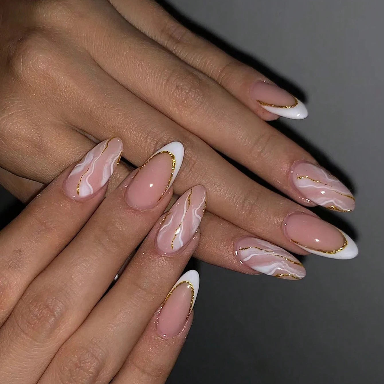 Pink Bowknot Stiletto Press On Nails 24PCS Full Cover - Smarsty