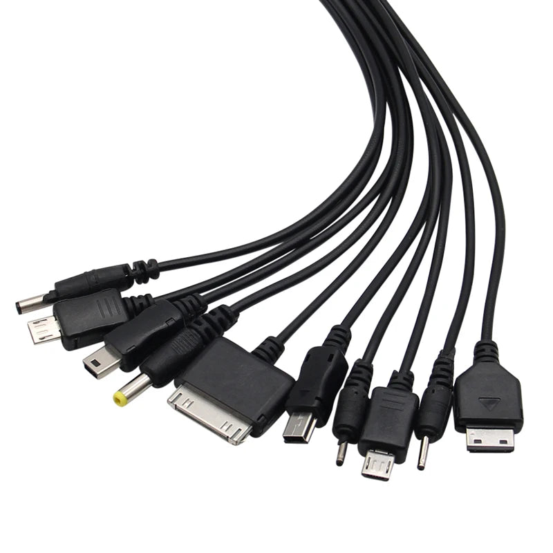 Universal USB To Multi Plug Cell Phone Charger Cable 10 to 1 USB Cable For Samsung Xiaomi Huawei Google OPPO Vivo Charger Cable - Smarsty