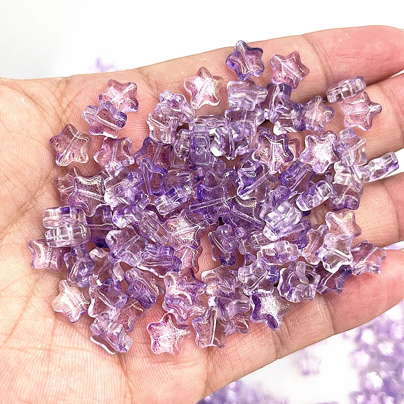 8mm Star Matte Glass Beads for Jewelry Making - Smarsty