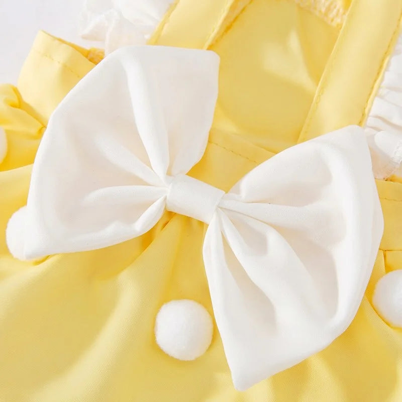 Summer Princess Dog Dress with Cute Bow for Stylish Pets - Smarsty
