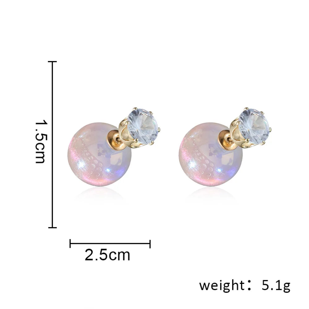 Pearl Long Earrings With Rhinestones For Wedding Fashion - Smarsty