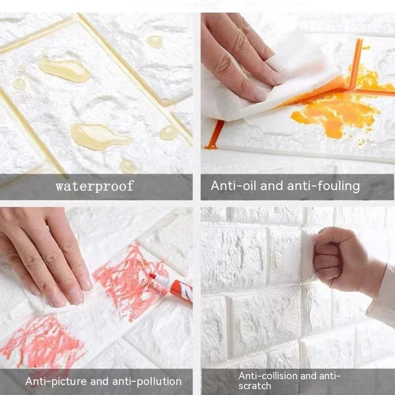Self-Adhesive 3D Brick Wallpaper for Stylish Decor - Smarsty