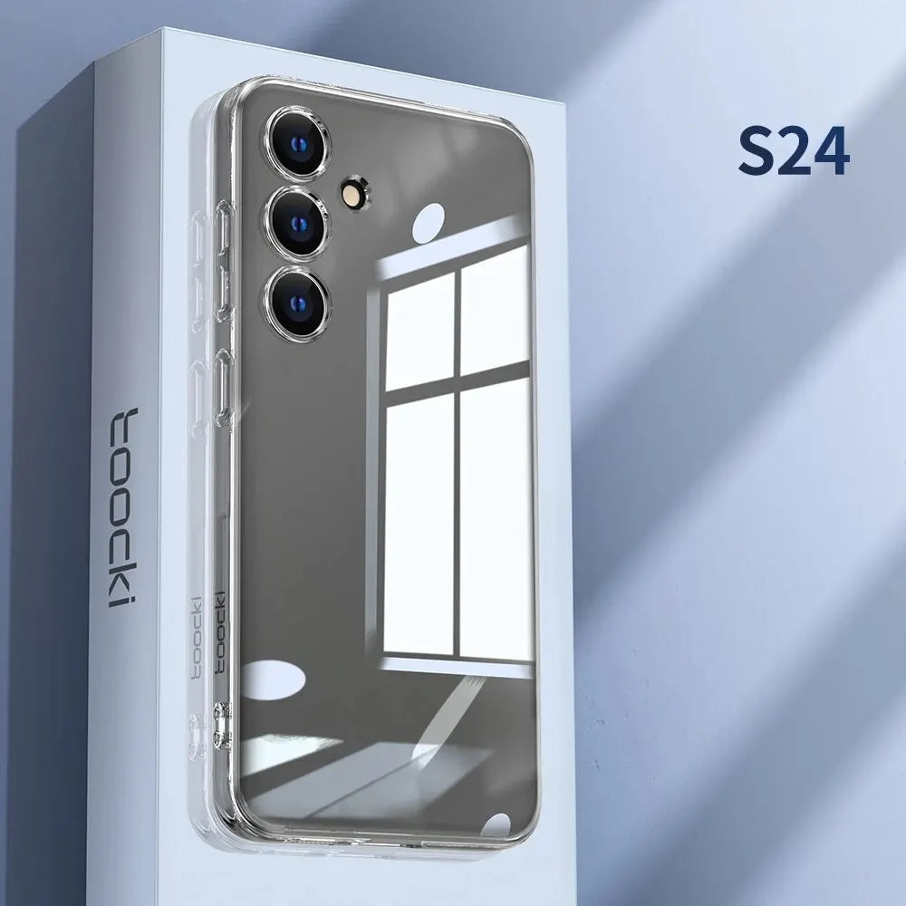 Clear TPU Phone Case For S21 S22 S23 S24 Dustproof - Smarsty