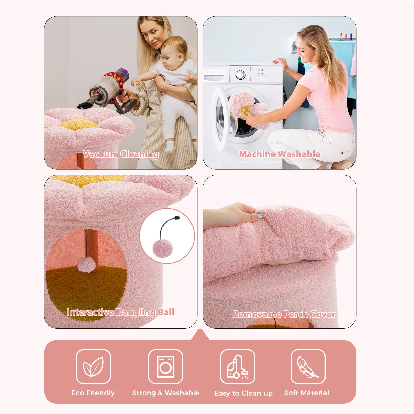 Large Cat House with Removable Flower Bed - Smarsty