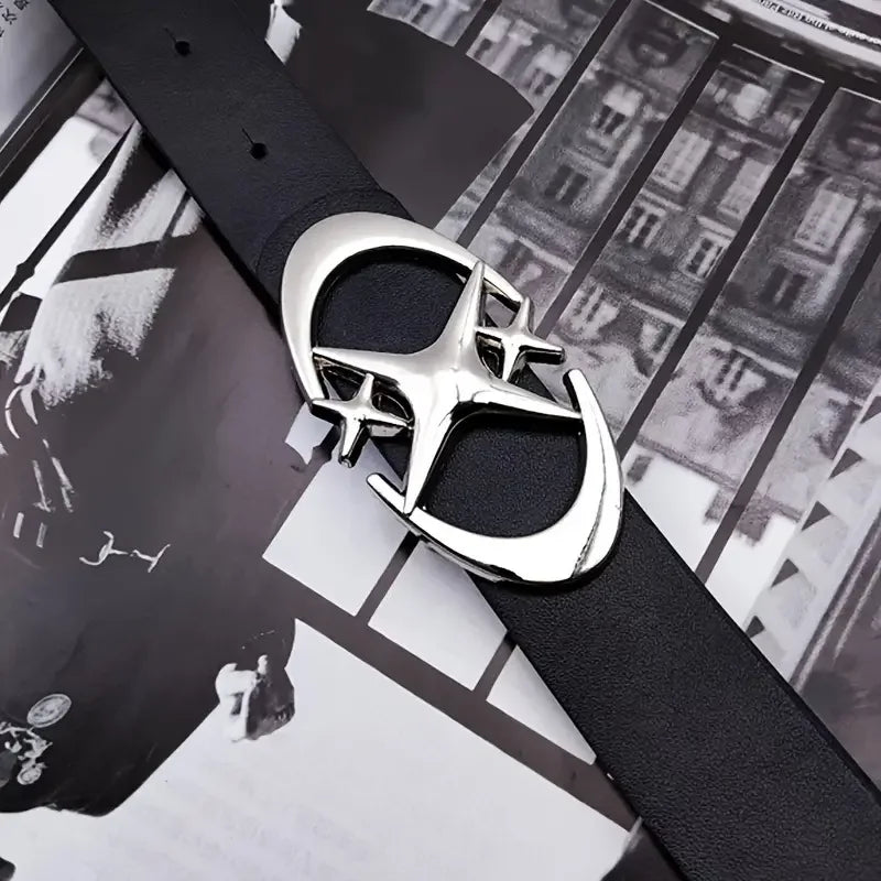 Stylish Oval Metal Buckle Belt Durable Unisex Fashion Accessory - Smarsty