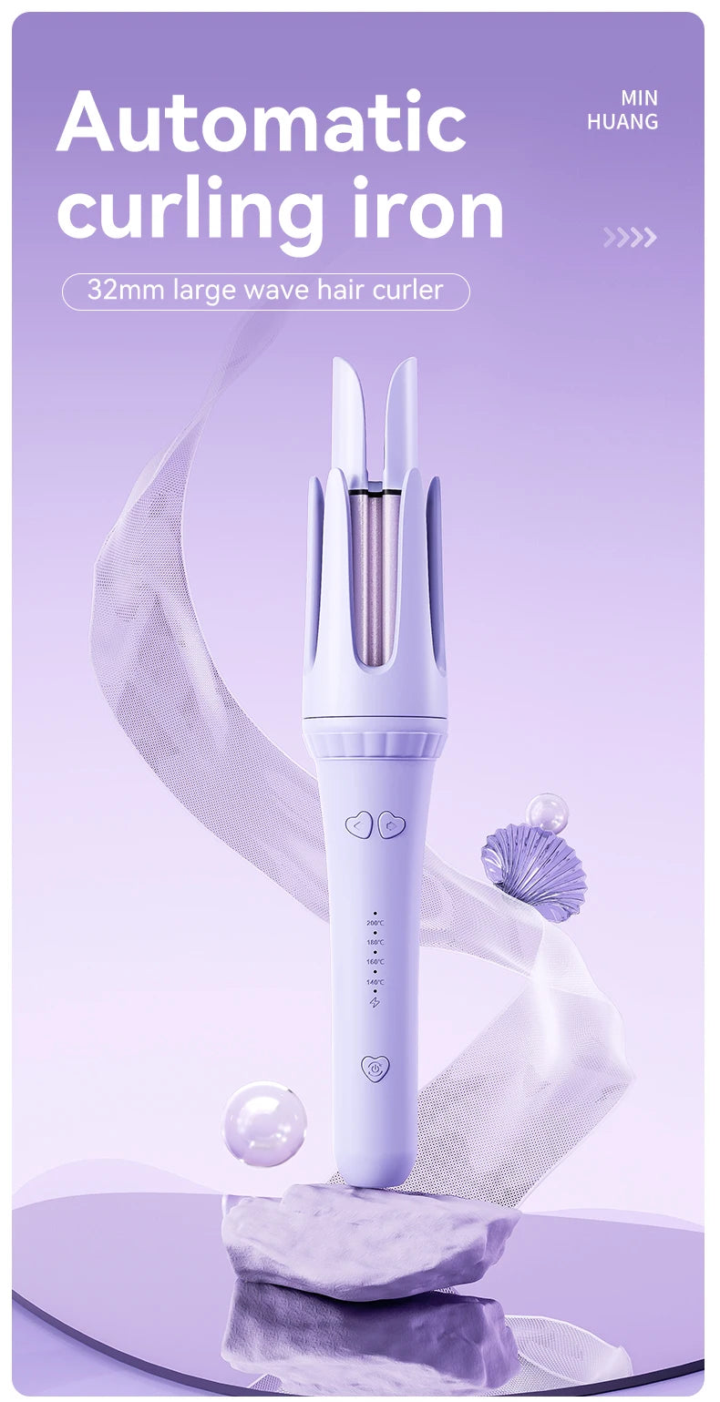 Professional 32mm Hair Curling Iron for Effortless Curls - Smarsty